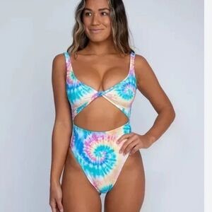 Colorful Tie-Dye SKATIE One Piece Swimsuit